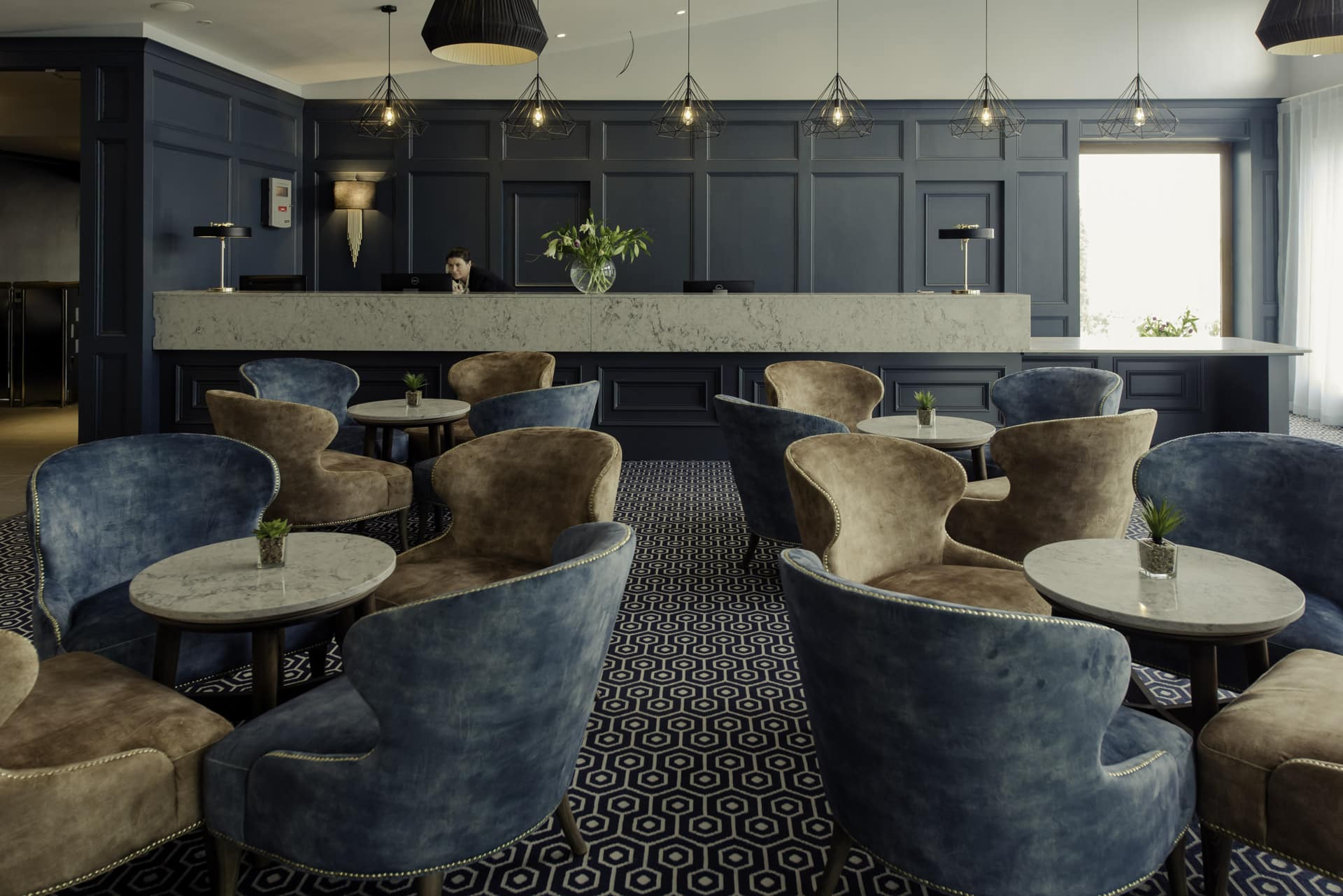 Viking Hotel Waterford reception area looking onto reception desk